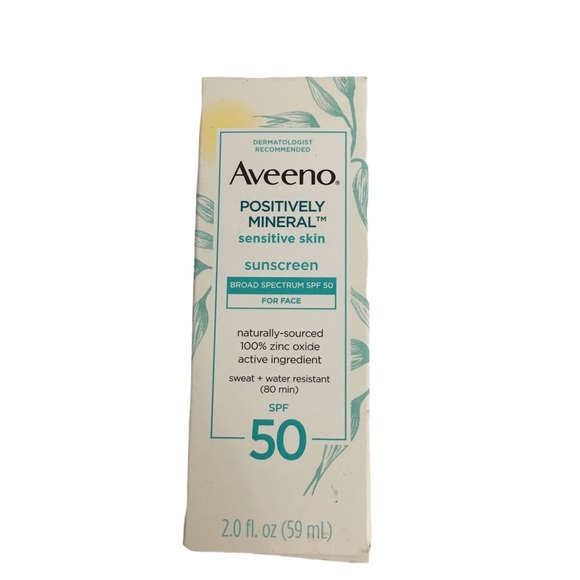 Aveeno Positively Mineral Sunscreen SPF 50. NEW